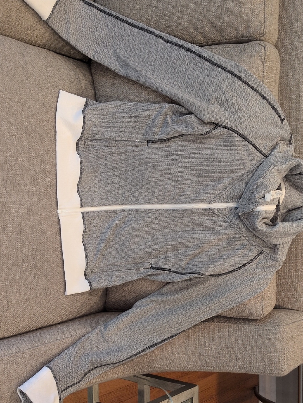 Lululemon Be Present Jacket In Heathered Herringbone 12